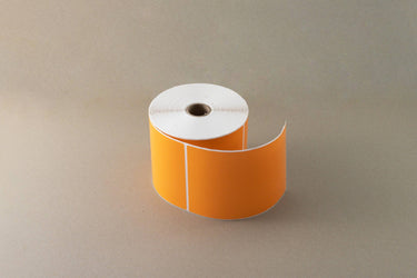 Orange Direct Thermal Labels – 100x150mm | 500/roll image 0
