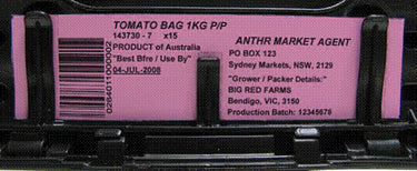 Woolworths Crate Tags – Pink – 40x140mm image 0