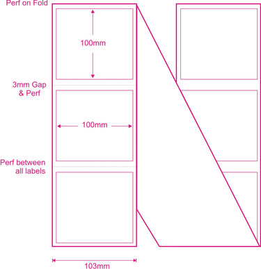 Direct Thermal Labels (Fanfold) 100x150mm | 3 Stacks image 0