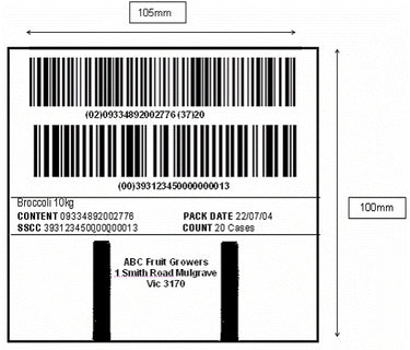 Woolworths Pallet Labels – 105x100mm image 0