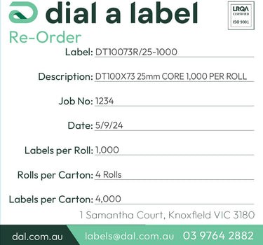 Direct Thermal Labels – 100x73mm | 1,000/roll image 3