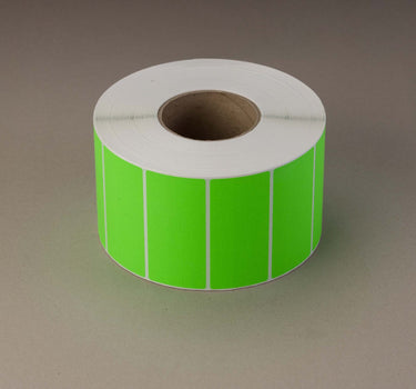 Fluorescent Green Labels – 100x50mm (Small Roll)