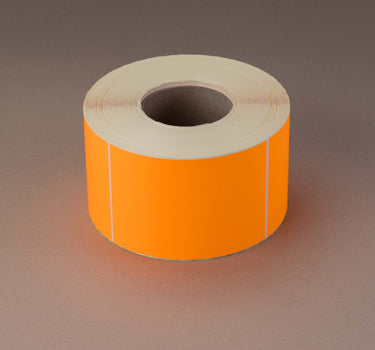 Fluorescent Orange Labels – 100x150mm (Small Roll)
