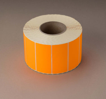 Fluorescent Orange Labels – 100x50mm (Small Roll)