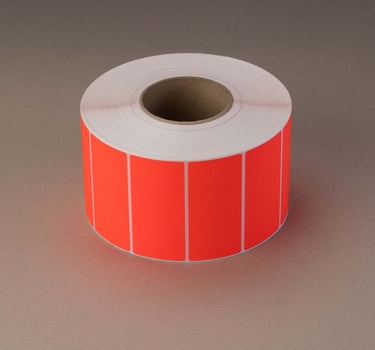Fluorescent Red Labels – 100x50mm (Small Roll)