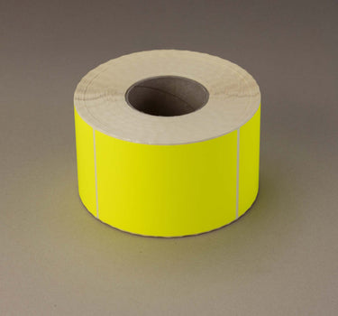 Fluorescent Yellow Labels – 100x150mm (Small Roll)