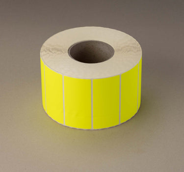 Fluorescent Yellow Labels – 100x50mm (Small Roll)