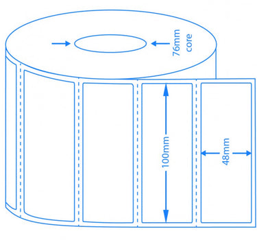 Thermal Transfer Labels – 100x48mm | 3,000/roll image 1