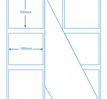 Thermal Transfer Labels – 100x100mm | Fanfold image 1