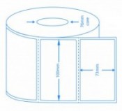 Removable Direct Thermal Labels – 100x73mm | 2,000/roll image 1