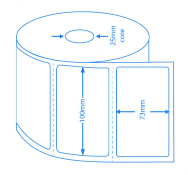 Thermal Transfer Labels – 100x73mm | 1,000/roll image 1