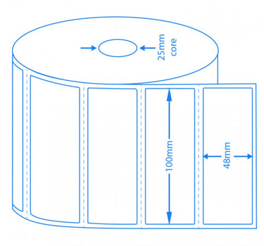 Thermal Transfer Labels – 100x48mm | 1,500/roll image 1