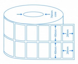 Thermal Transfer Labels – 40x28mm | 10,000/roll (2 Across) image 1