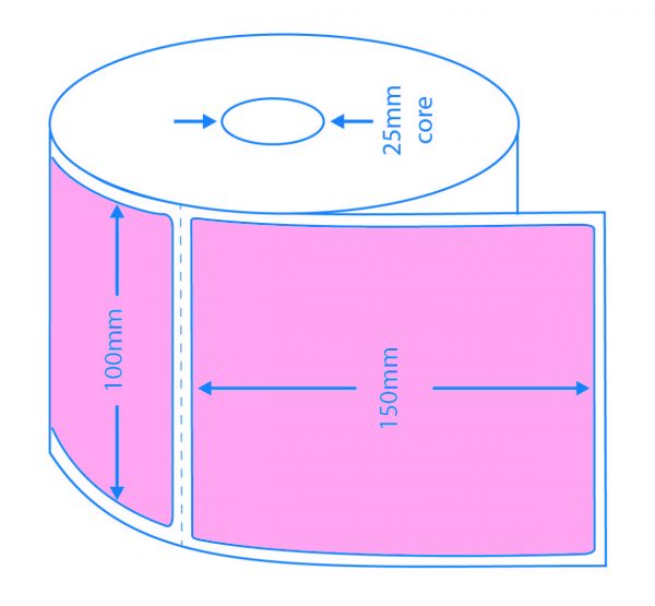 Pink Direct Thermal Labels